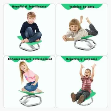 GCCSJ Spinning Chair for Kids, Spinning Seat for Kids Sensory, Strong Load Bearing 220 Pounds Autism Kids Swivel Chair for Child Regulating Toddler’s Body Balance, Kids Toy Swivel Chair