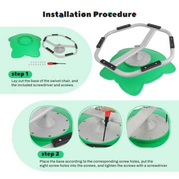 GCCSJ Spinning Chair for Kids, Spinning Seat for Kids Sensory, Strong Load Bearing 220 Pounds Autism Kids Swivel Chair for Child Regulating Toddler’s Body Balance, Kids Toy Swivel Chair