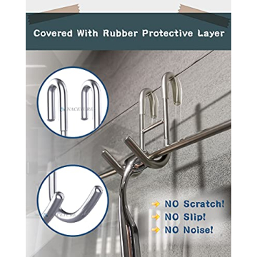 NACETURE 3 Pack Over Shower Door Hooks for Towels
