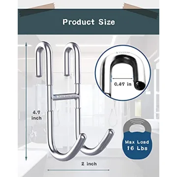 NACETURE 3 Pack Over Shower Door Hooks for Towels