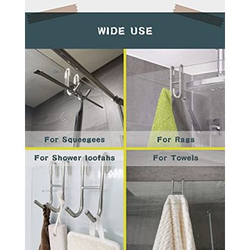 NACETURE 3 Pack Over Shower Door Hooks for Towels