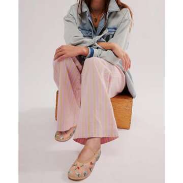 Stylish Mesh Ballet Flats for Women - Floral Embroidered Comfort and Elegance