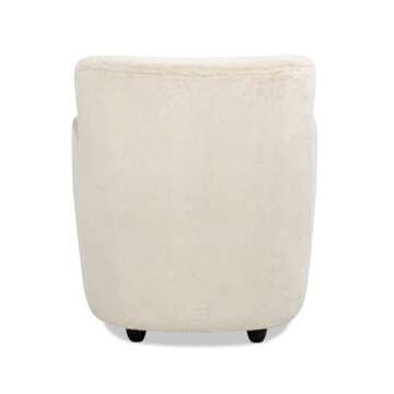 Stylish Curved Arm Accent Chair in Luxurious Faux Fur