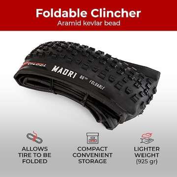 Fincci Pair 29 x 2.25 Inch Bike Tires 57-622 Foldable 60 TPI with Nylon Protection for Mountain Enduro Gravel MTB Hybrid Bicycle - Pack of 2 29x2.25 Tire