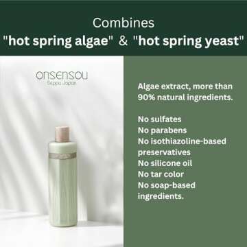 ONSENSOU Hair Conditioner with Hot Spring Yeast & Green Algae Extract, Amino Acid & Mint Infused, Hydrating & Refreshing Scalp Treatment for Damaged Hair, Oil Control & Repair, Organic, 10.1 fl Oz