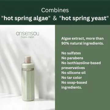 ONSENSOU Hair Conditioner with Hot Spring Yeast & Green Algae Extract, Amino Acid & Mint Infused, Hydrating & Refreshing Scalp Treatment for Damaged Hair, Oil Control & Repair, Organic, 10.1 fl Oz