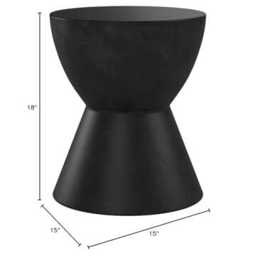 Sunpan 58012 Logan End Table - Black