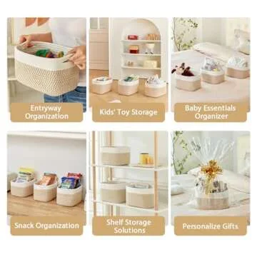 Stylish Cotton Rope Storage Baskets for Home Organization