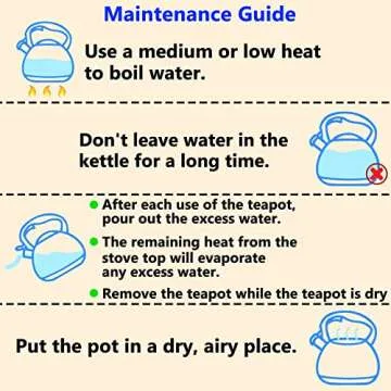 Foedo 3.2 Qt Stainless Steel Whistling Tea Kettle