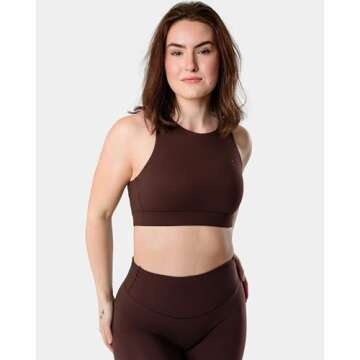 Kamo Fitness Nora Sports Bra - Lightweight High Neck Top