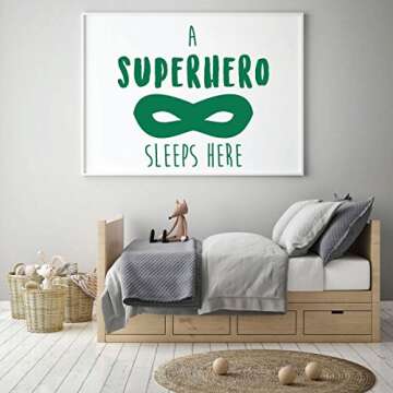 Superhero Wall Decal for Boys Room - Easy to Apply