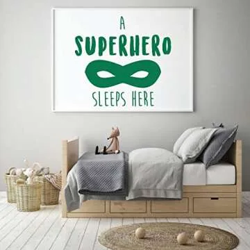 Superhero Wall Decal for Boys Room - Easy to Apply