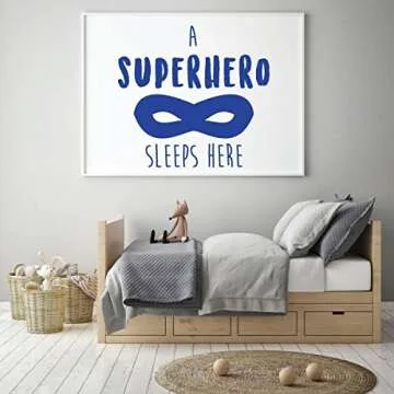 Superhero Wall Decal for Boys Room - Easy to Apply