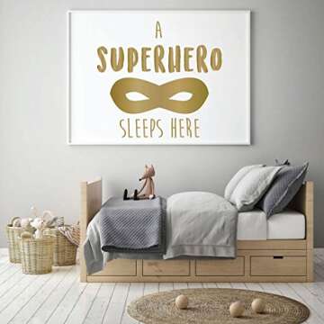 Superhero Wall Decal for Boys Room - Easy to Apply