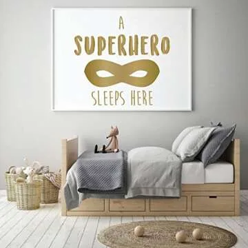 Superhero Wall Decal for Boys Room - Easy to Apply