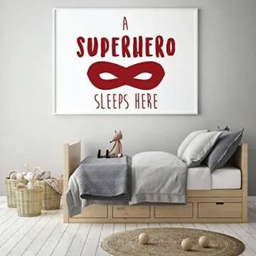 Superhero Wall Decal for Boys Room - Easy to Apply