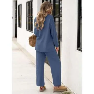 Sleek ANRABESS Women 2 Piece Oversized Sweater Set