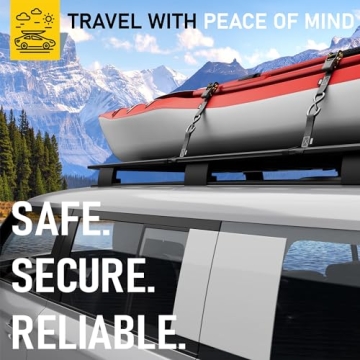 AUGO Heavy Duty Ratchet Straps 4 Pack - 2200 LB Strength