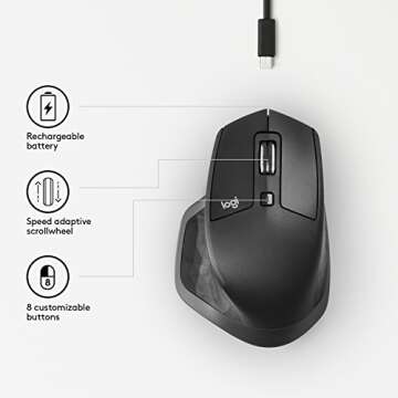 Logitech MX Master 2S Mouse Graphite, wireless, 910-005139 (Graphite, wireless)