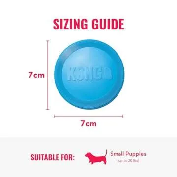 KONG Puppy Flyer - Soft, Gentle Rubber Disc Dog Toy for Small Dogs & Growing Puppies - Assorted Colors
