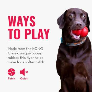 KONG Puppy Flyer - Soft, Gentle Rubber Disc Dog Toy for Small Dogs & Growing Puppies - Assorted Colors