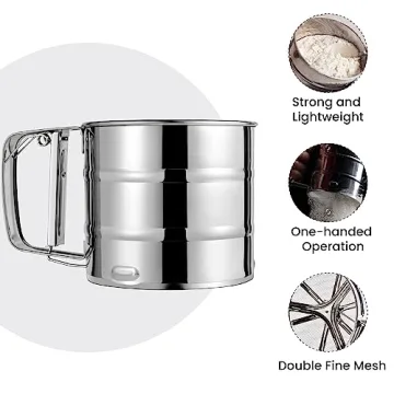 Rondauno Stainless Steel Flour Sifter for Effortless Baking
