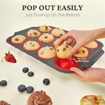 BRONYPRO Silicone Muffin Pan – Easy to Use Bakeware