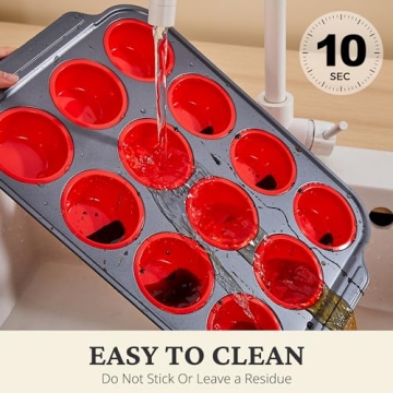BRONYPRO Silicone Muffin Pan – Easy to Use Bakeware