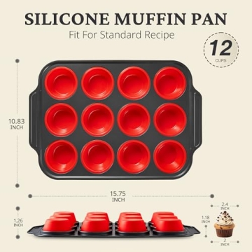BRONYPRO Silicone Muffin Pan – Easy to Use Bakeware