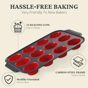 BRONYPRO Silicone Muffin Pan – Easy to Use Bakeware