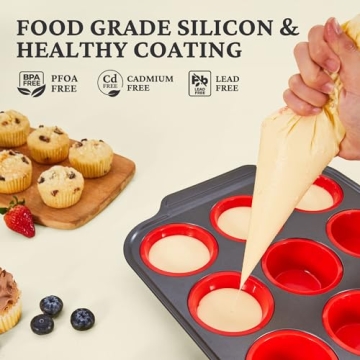 BRONYPRO Silicone Muffin Pan – Easy to Use Bakeware