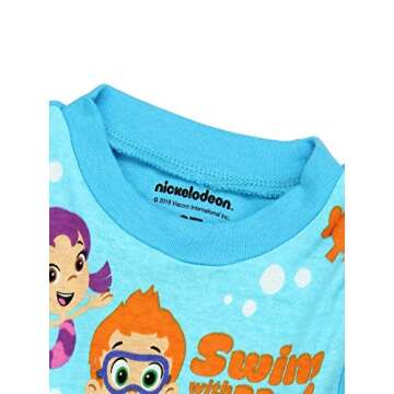Nickelodeon Bubble Guppies Toddler Boy's Girl's 2 Piece Long Sleeve Cotton Pajamas Set (3T, Blue)