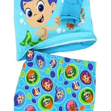 Nickelodeon Bubble Guppies Toddler Boy's Girl's 2 Piece Long Sleeve Cotton Pajamas Set (3T, Blue)