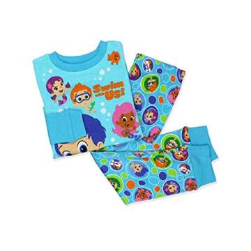 Nickelodeon Bubble Guppies Toddler Boy's Girl's 2 Piece Long Sleeve Cotton Pajamas Set (3T, Blue)