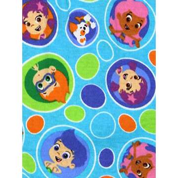Nickelodeon Bubble Guppies Toddler Boy's Girl's 2 Piece Long Sleeve Cotton Pajamas Set (3T, Blue)