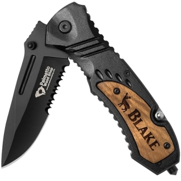 Custom Laser Engraved Pocket Knife - Perfect Gift for Men