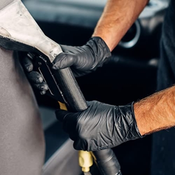 Schneider Black Vinyl Exam Gloves for Safe Cooking and Cleaning