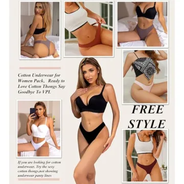 Comfortable Cotton Thongs for Women Pack XS-XL