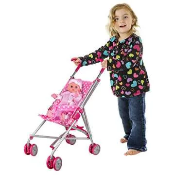 Precious Toys Baby Doll Stroller for Imaginative Play