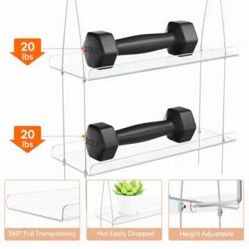 Lifewit 3-Tier Adjustable Acrylic Plant Shelf