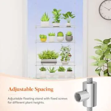 Lifewit 3-Tier Adjustable Acrylic Plant Shelf