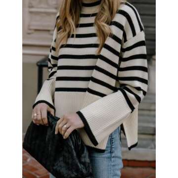 Gyrans Women's Casual Oversized Knit Pullover Sweater