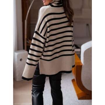 Gyrans Women's Casual Oversized Knit Pullover Sweater