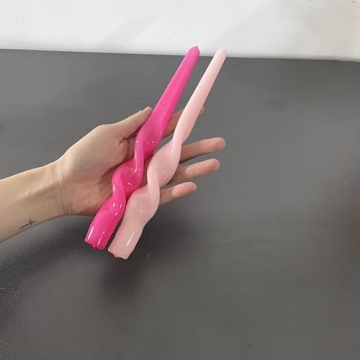 PAMELIFE Spiral Taper Candles Set of 6 Twisted Designs