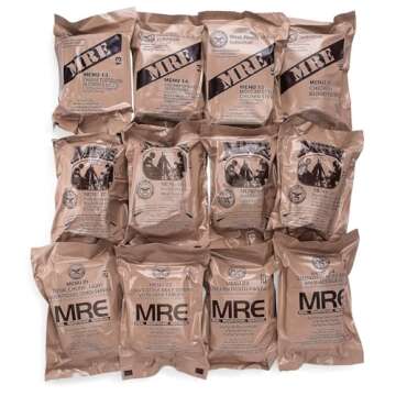 U.S. Meals Ready to Eat (Variety Pack of 12) – Nutritional Emergency Food Rations - Freeze Dried F...