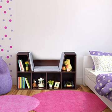 HONEY JOY Reading Nook Organizer with Seat Cushion