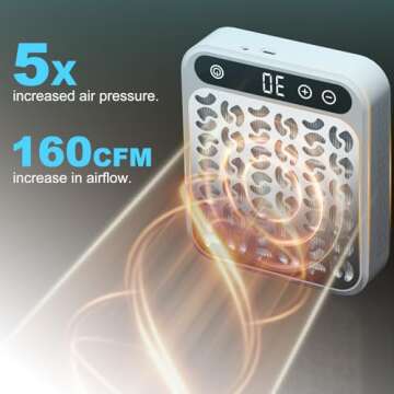 Nail Dust Collector,Essential Dust Collector Nail Tech Tool with Reusable Filter,Vacuum Fan Dust Collector for Acrylic Nail Drill Dust Extractor Acrylic Nail Tools in Salon & Home Settings-White