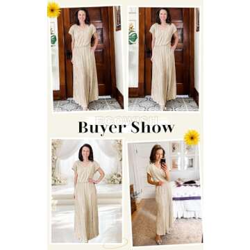Elegant ECOWISH Summer Maxi Dress for Weddings & More