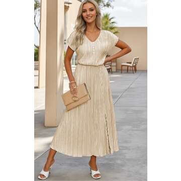 Elegant ECOWISH Summer Maxi Dress for Weddings & More