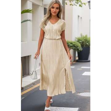 Elegant ECOWISH Summer Maxi Dress for Weddings & More